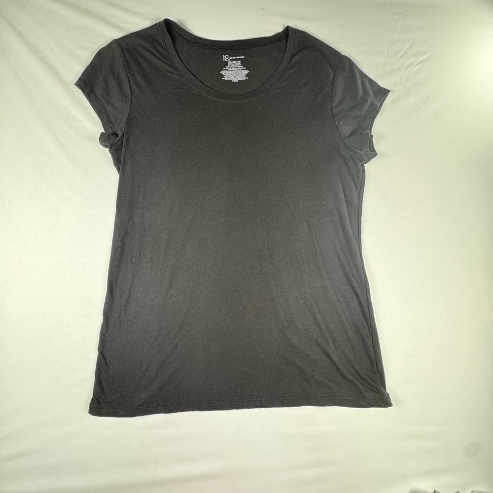 No‎ Boundaries Womens XXL Black Soot Short Sleeve Scoop Neck T-Shirt NJ18T105HB